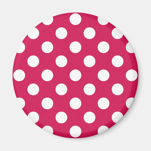 Imán Puntos de polka blanco sobre cereal (Frente)