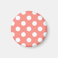 Puntos de polka blanco sobre melocotón
