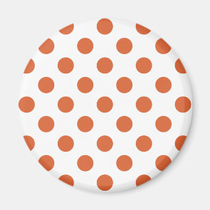 Imán Puntos de polka naranja quemados