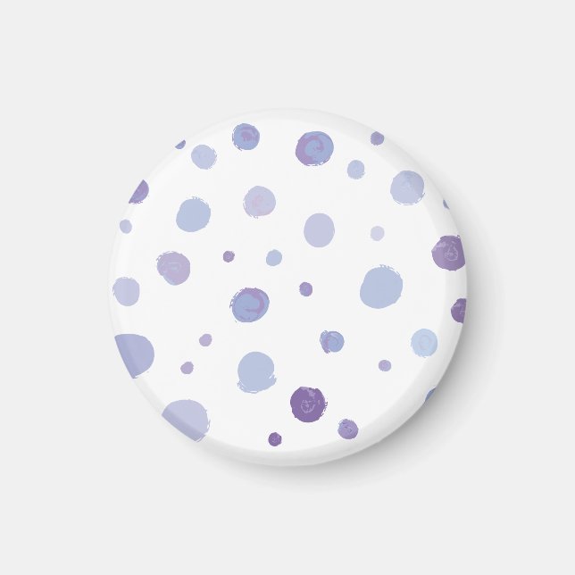 Imán puntos de polka pintados a mano (Frente)