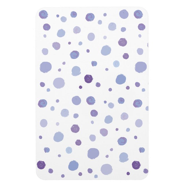 Imán puntos de polka pintados a mano (Vertical)