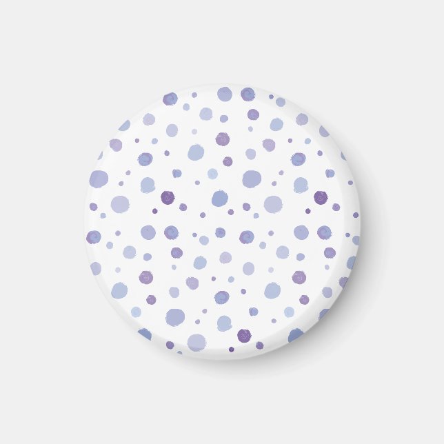 Imán puntos de polka pintados a mano (Frente)