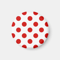 Puntos de polka rojos y blancos