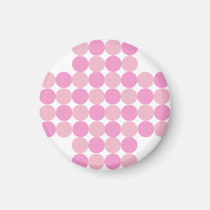 Imán Puntos de Polka Rosa