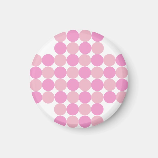 Imán Puntos de Polka Rosa (Frente)