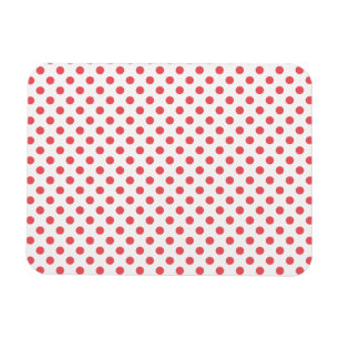 Imán Puntos de polka rosa coral por Shirley Taylor