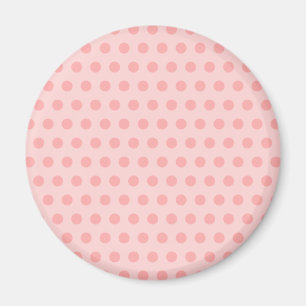 Imán Puntos de polka rosa pálido