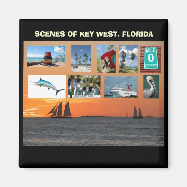 Imán Puntos de vista escénicos Key West, Florida (Frente)
