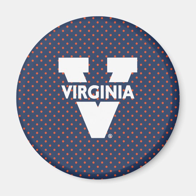 Imán Puntos polacos de Virginia Cavaliers (Frente)
