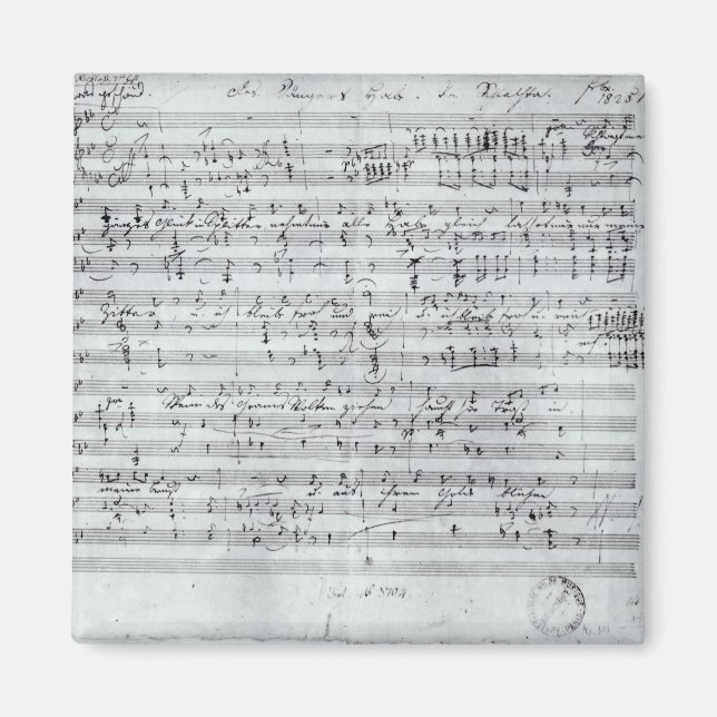 Imán Puntuación del autógrafo de la mentida 'Des Sanger (Frente)