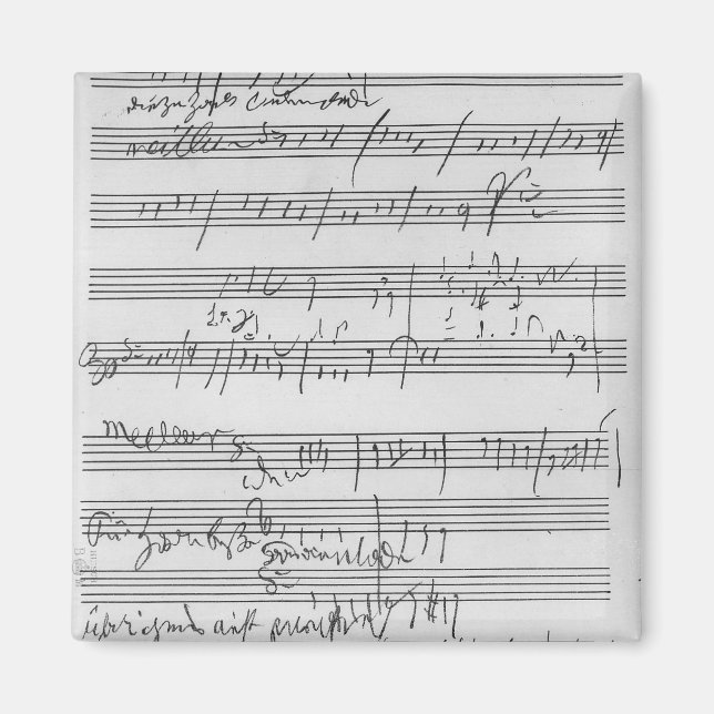 Imán Puntuación musical manuscrita (Frente)