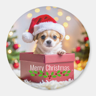 Imán Puppy Chihuahua Perro Navidad