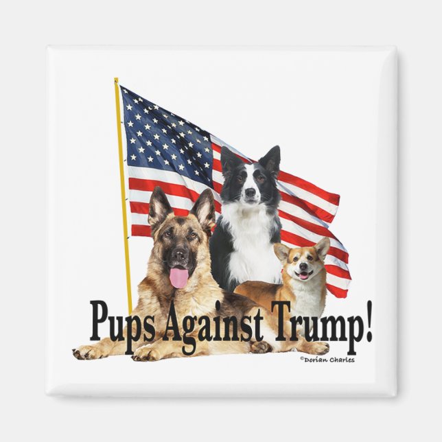 Imán "Pups Against Trump!" Magnet (Frente)