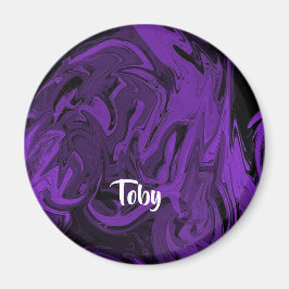 Imán Purple and black marble polished