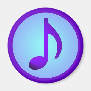 Imán Purple Blue Simply Elegant Music Note
