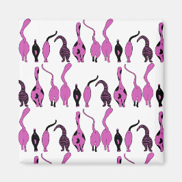 Imán Purple Cat Butt Patttern