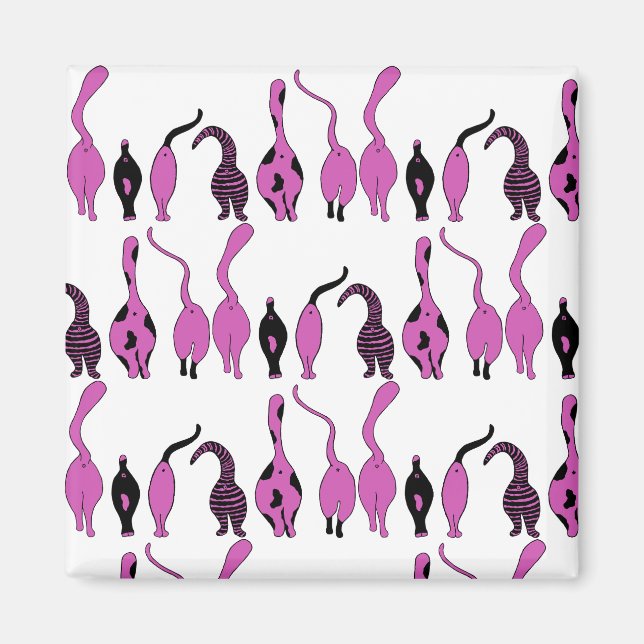 Imán Purple Cat Butt Patttern (Frente)