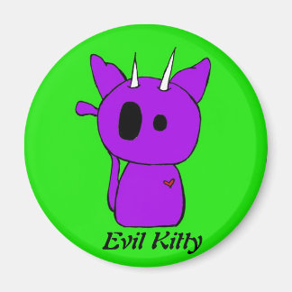 Imán Purple Evil Kitty Magnet