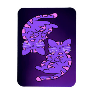 Imán Purple Gemini Kittens Magnet