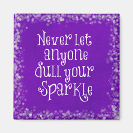Imán Purple Girly Inspiradora Sparkle Cita