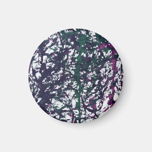 Imán Purple, Green, Pink, Marble artwork (Frente)