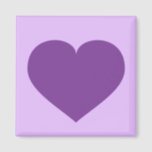 Imán Purple heart<br><div class="desc">This magnet features a shapely purple heart on a lavender background. A purple heart magnet is a great engagement,  wedding,  anniversary or valentine's party favor or save-the-date.</div>