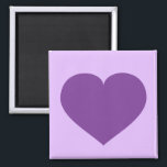 Imán Purple heart<br><div class="desc">This magnet features a shapely purple heart on a lavender background. A purple heart magnet is a great engagement,  wedding,  anniversary or valentine's party favor or save-the-date.</div>