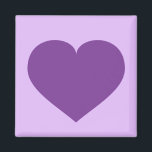 Imán Purple heart<br><div class="desc">This magnet features a shapely purple heart on a lavender background. A purple heart magnet is a great engagement,  wedding,  anniversary or valentine's party favor or save-the-date.</div>