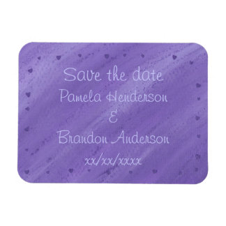 Imán Purple Hearts Blended Purple Save the date Magnets