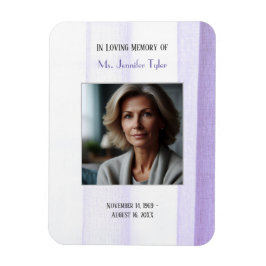 Imán Purple In Love Memory Elegant Funeral Memorial