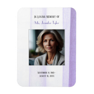 Imán Purple In Love Memory Elegant Funeral Memorial