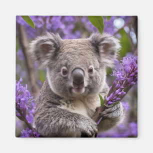 Imán Purple Jacaranda Koala Bear,