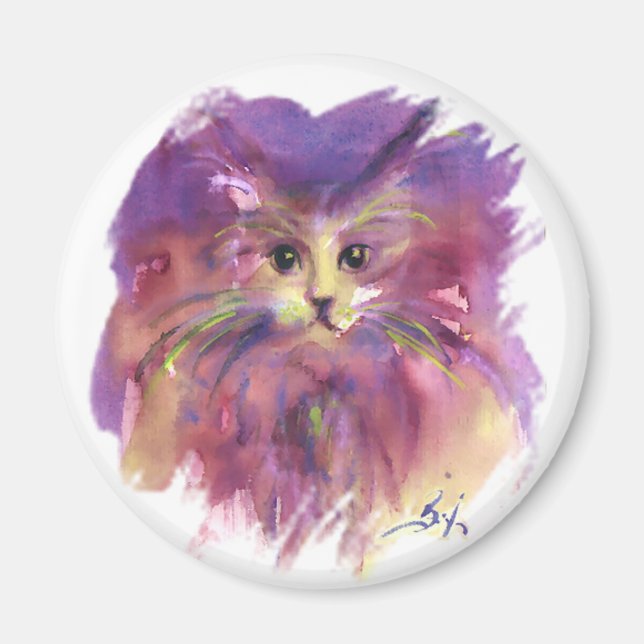 IMÁN PURPLE KITTEN,KITTY CAT RETRAT (Frente)