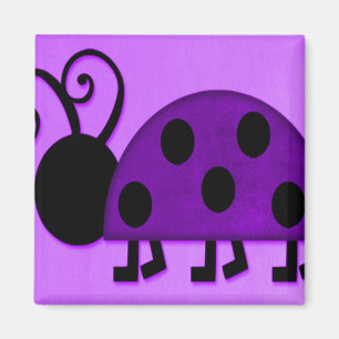 Imán Purple Lady Bug