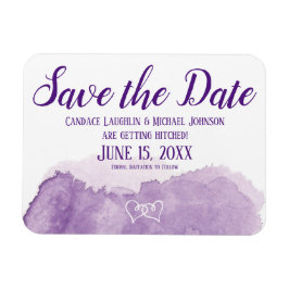 Imán Purple Lavender Save the Date Boda