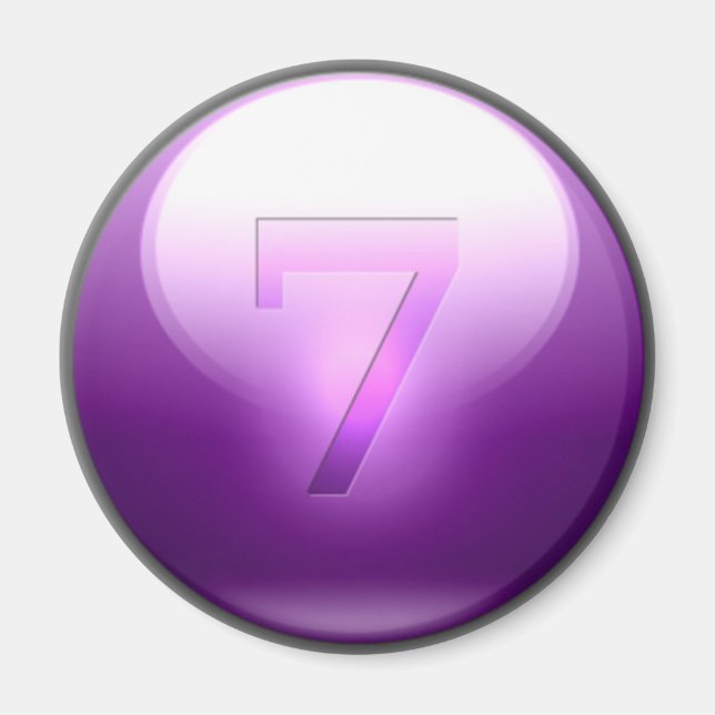 Imán Purple Lucky 7 (Frente)