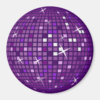 IMÁN PURPLE MIRROR DISCO BALL