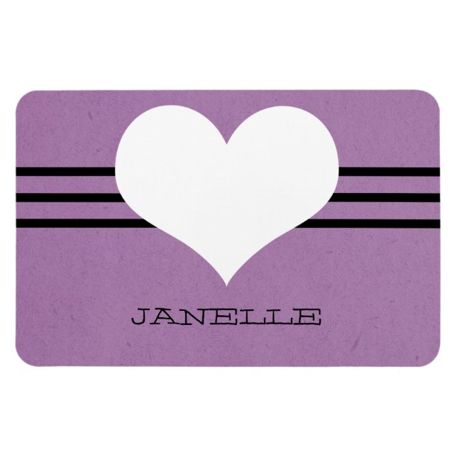 Imán Purple Modern Heart Flexi (Horizontal)