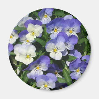 Imán Purple Pansies Garden Floral