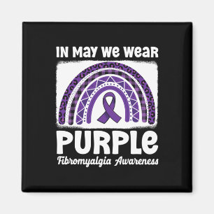 Imán Purple Rainbow Support Fibro Warrior Fibromialgia