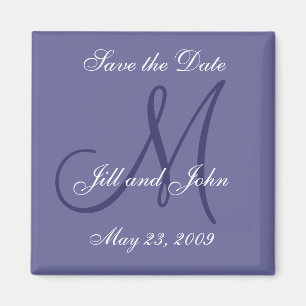 Imán Purple Save the Date Magnets para Bodas