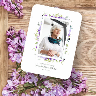 Imán Purple Shades Garland In Loving Memory Photo