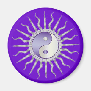 Imán Purple Starburst Yin Yang