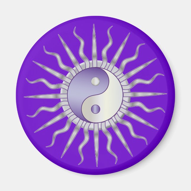 Imán Purple Starburst Yin Yang (Frente)
