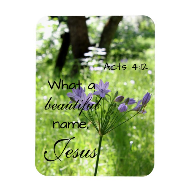 Imán Purple Wildflower Bible Verse Magnet (Vertical)