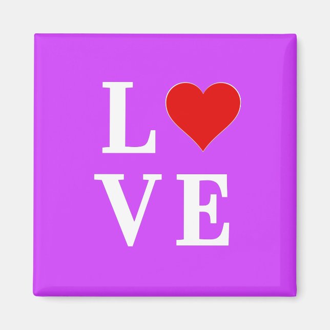 Imán Púrpura AMOR Moda moderna (Frente)