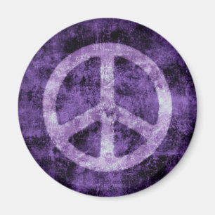 Imán púrpura apenado del signo de la paz