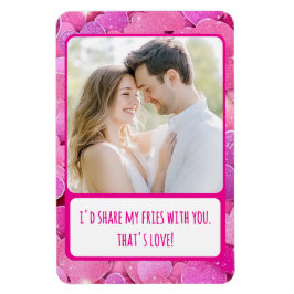 Imán Púrpura Corazón Rosa Comparte Mis Fries Foto Flexi