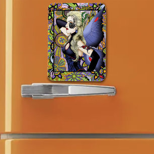 Imán Púrpura de Floral de hadas rubias