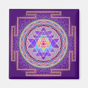 Imán púrpura de Sri Yantra